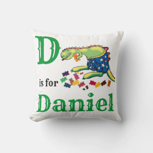 D ist für Daniel Baby Junge Kissen