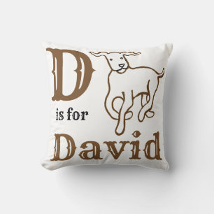 D ist für David Baby Junge Kissen