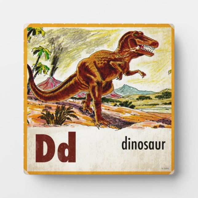 D ist für Dinosaurier Fotoplatte (Vorderseite)