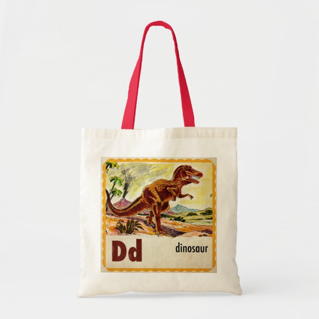 D ist für Dinosaurier Tragetasche (Vorne)