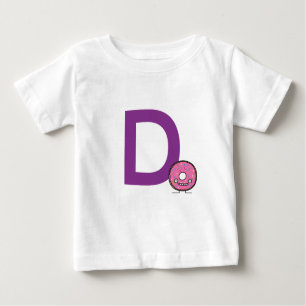 D ist für Donut Nachtisch rosa Eissprinkles gebrat Baby T-shirt