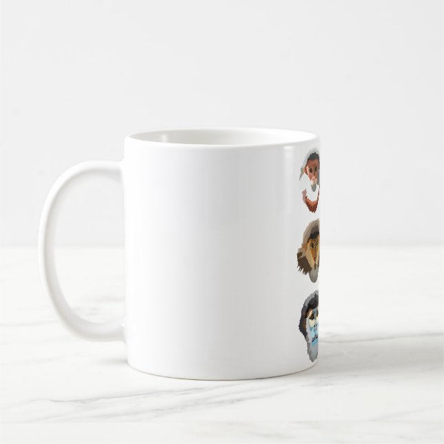 D ist für Douc Langur Monkey Kaffeetasse (Links)
