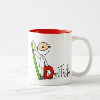 D ist für Zahnarzt Zweifarbige Tasse