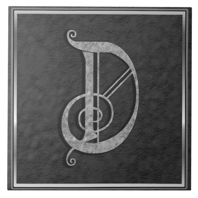 D Keramik "Mittelalterlicher grauer Stein" Fliese (Vorderseite)