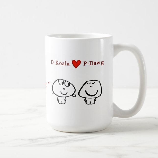 "D-Koala Herz P-Kumpel " Tasse (Rechts)