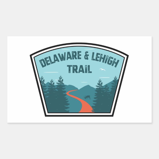 D&L Trail Pennsylvania Rechteckiger Aufkleber (Vorderseite)