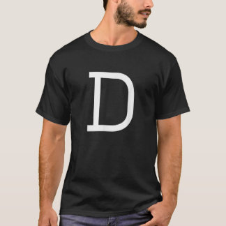 D Letter Alphabet Costume Monogram Varsity Fun T-Shirt