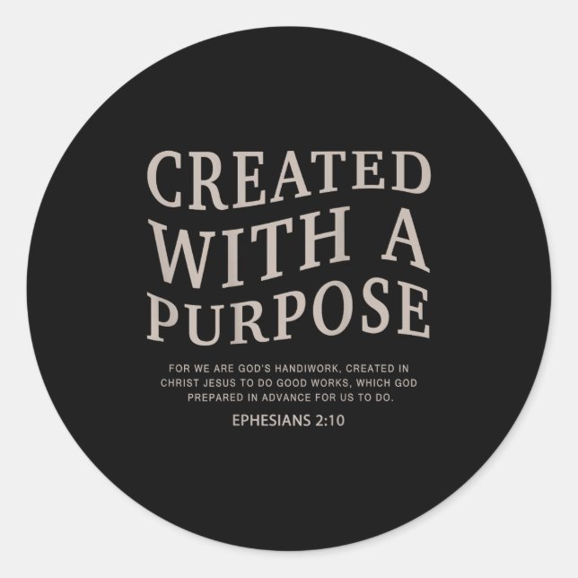 D mit einer Handtasche Niedlichen Christlichen Tee Runder Aufkleber (Vorderseite)