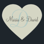 D Monogram Heart Stickers | UMSCHLAG AUFKLEBER<br><div class="desc">D Monogram Heart Stickers | Umschlag Aufkleber Sand Farbe Herz mit patina-grüne Farbe Monogramm und Schokoladenbraun Namenstext. Perfekt für den Rücken Ihrer Hochzeitseinladung Umschläge oder den Verkauf der Datums-Umschläge. Sie können sie auch auf die Rückseite des Dankes Karten Umschläge und stecken sie auf Geschenke für Ferien und besondere Anlass. Diese...</div>