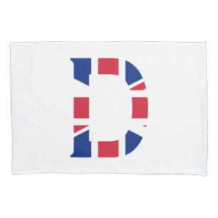 D Monogram überlagert sich auf der Flagge der Unio Kissenbezug