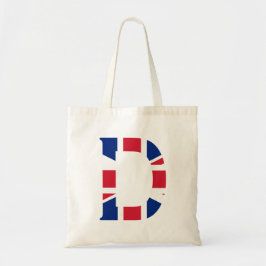 D Monogram überlagert sich auf der Flagge der Unio Tragetasche