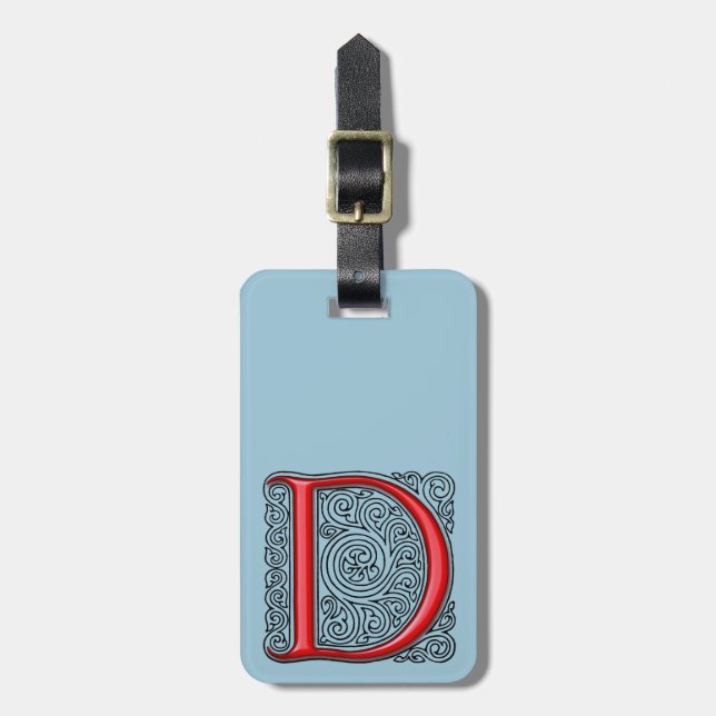 D-Monogramm-Gepäckanhänger Gepäckanhänger (Vorderseite vertikal)