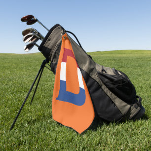 D Monogramm überlagert auf NLD-Flagge auf oder Gtc Golfhandtuch