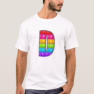 D Niedliche Hauptstadt Letter B Alphabet Funny Pop T-Shirt