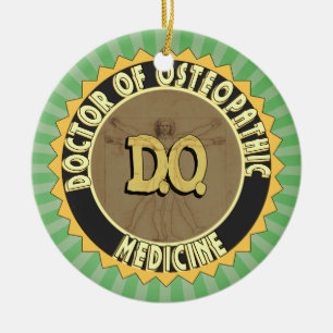 D.O. ABZEICHEN vitruvian Man DOCTOR OSTEOPATHY Keramikornament