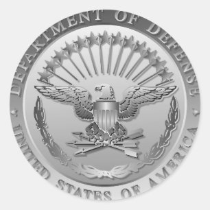 D.O.D Regierungs-Emblem Runder Aufkleber