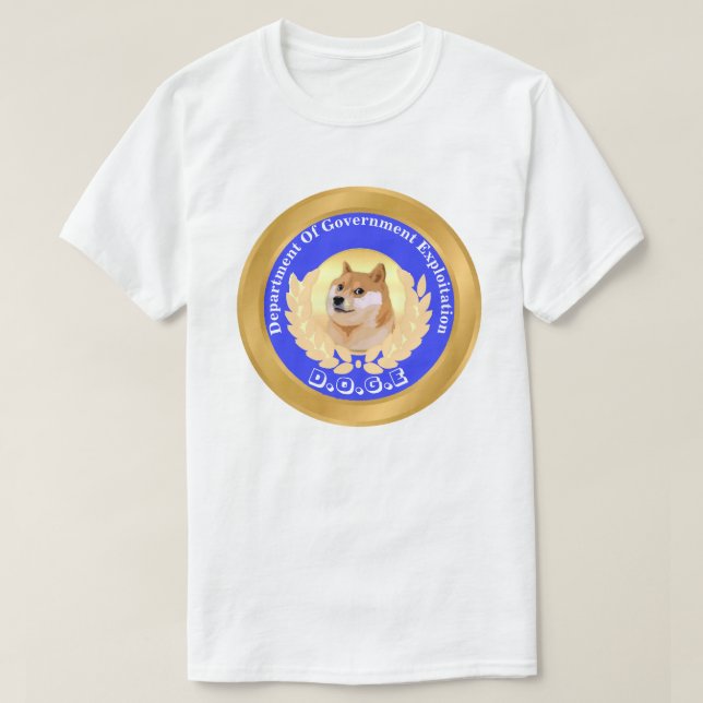 D.O.G.E. Department of Government Exploitation T-Shirt (Design vorne)