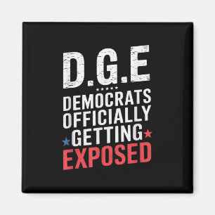 D.o.g.e Doge Government Satire American Flag Magnet
