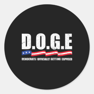D.o.g.e Doge Ministerium für Regierungseffizienz T Runder Aufkleber