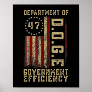 D.o.g.e Doge Ministerium für Regierungseffizienz U Poster