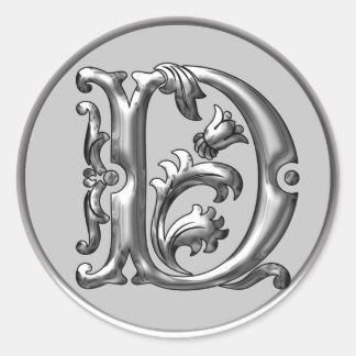 D Rundkleber in Silber Runder Aufkleber
