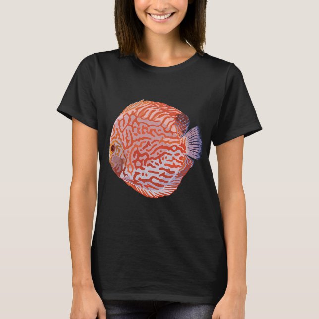 D steht für Diskusfisch, Diskusfisch T-Shirt (Vorderseite)