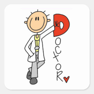 D steht für Doktor Quadratischer Aufkleber