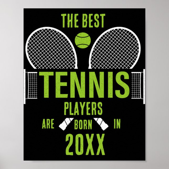 D Tennis Birth Year Name Birthday  Poster (Vorne)