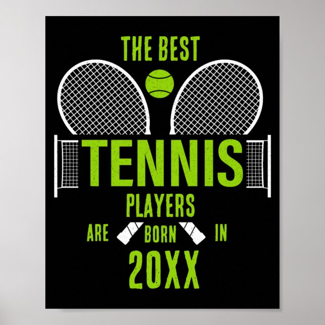 D Tennis Birth Year Name Birthday  Poster (Vorne)