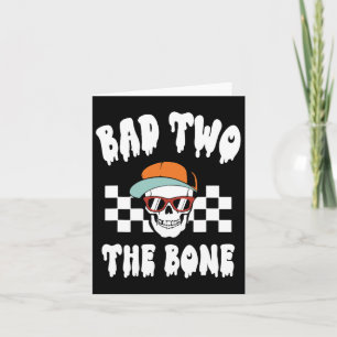 D Two Bone Funny 2. Geburtstag Halloween Skelett Karte
