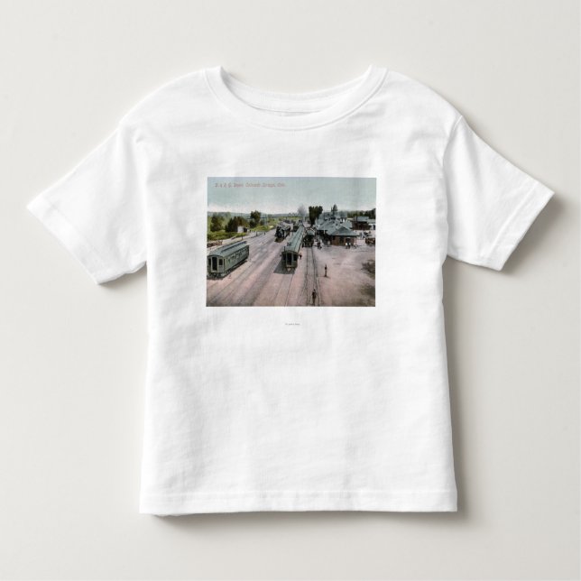 D- u. r-G Eisenbahn-Depot Kleinkind T-shirt (Vorderseite)