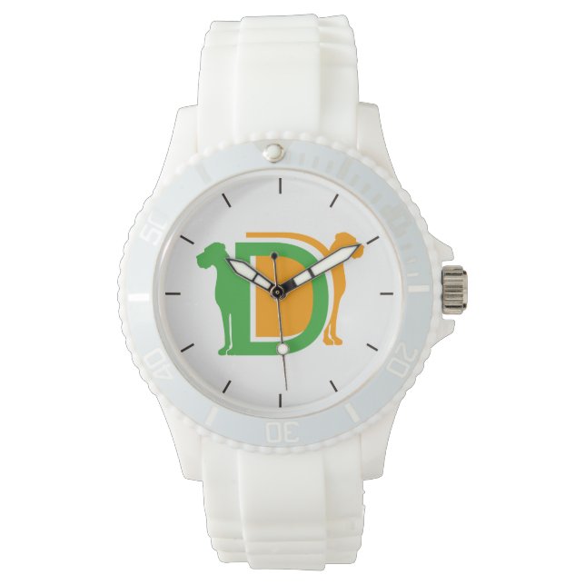 D wie Deutsche Dogge Armbanduhr (Vorderseite)