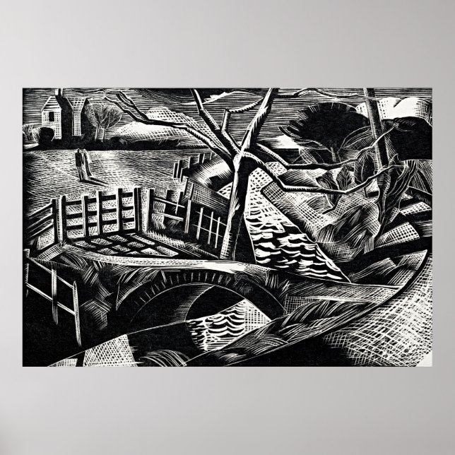 D.yke by Road von Paul Nash Poster (Vorne)