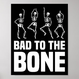 D zum Knochenskelett Funny Halloween Skelett Poster