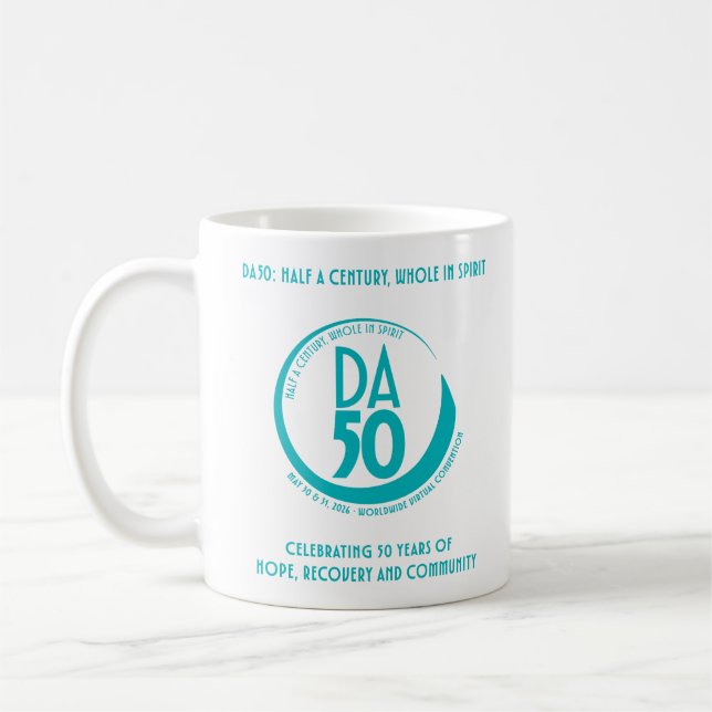 DA50 Worldwide Virtual Convention Tasse in Türkis (Links)