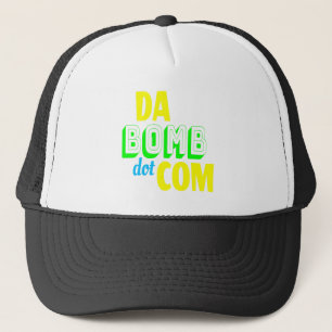 Da Bomb dot com Novelty Funny Retro 90s Truckerkappe