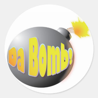 Da Bomb! Runder Aufkleber