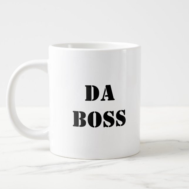 Da Boss Funny Company Manager Jumbo-Tasse (Links)