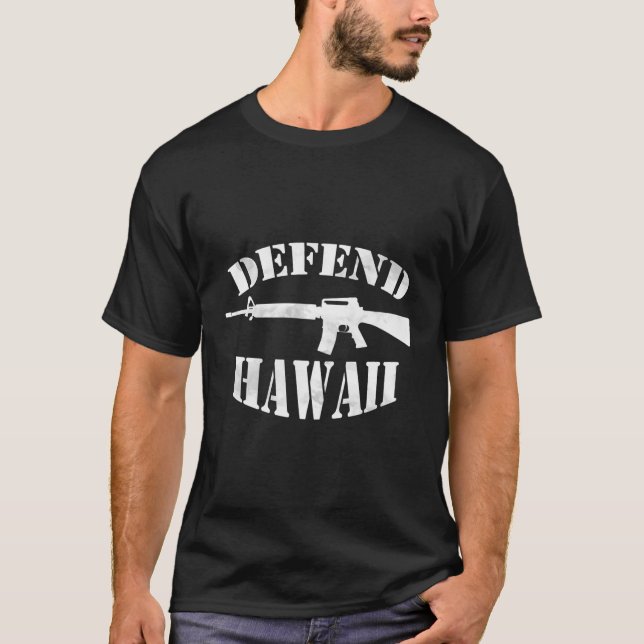 Da Bruddah Defend Hawaii Gray Small T-Shirt (Vorderseite)