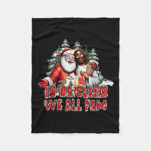 Da Clerb wir alle fühlen Jesus Santa Funny Weihnac Fleecedecke