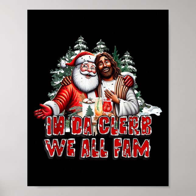 Da Clerb wir alle fühlen Jesus Santa Funny Weihnac Poster (Vorne)