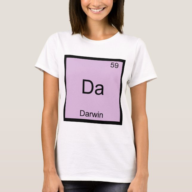 Da - Darwin Funny Chemistry Element Symbol T-Shirt (Vorderseite)