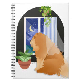 DA DRAUSSEN IRGENDWO Chow Spiralnotebook Notizblock