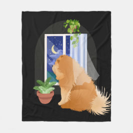 DA DRAUSSEN IRGENDWO Chow Vlies Decke schwarz