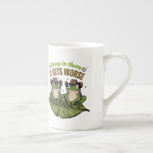 Da drin, wird es noch schlimmer - Funny Frog Tasse