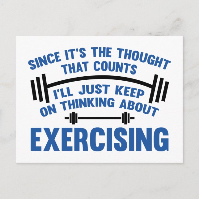 Da es der Gedanke ist, der zählt, werde ich nur Be Postkarte (Vorderseite)