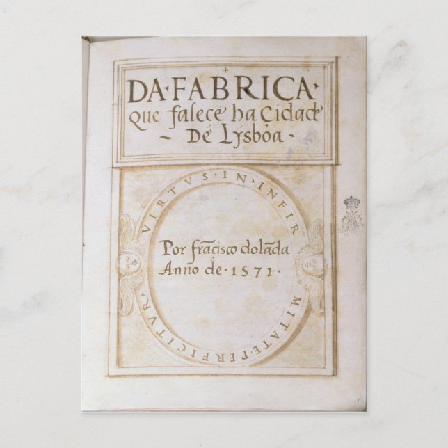 Da Fabrica que falece ha Cidade de Lysboa' Postkarte (Vorderseite)