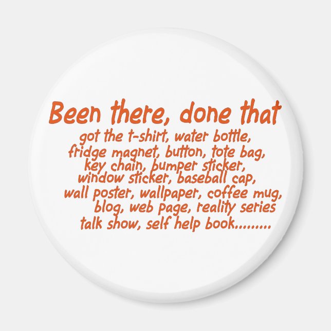 Da gewesen, getan magnet (Vorne)