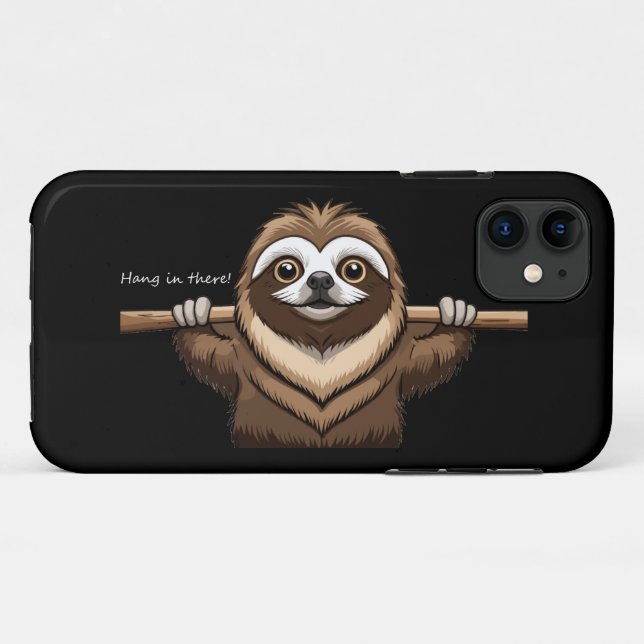 "Da hängen": Sloths ermutigende Worte Case-Mate iPhone Hülle (Rückseite (Horizontal))