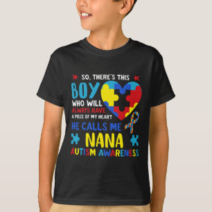 Da ist dieser Junge, den er mich Nana Oma Autismus T-Shirt